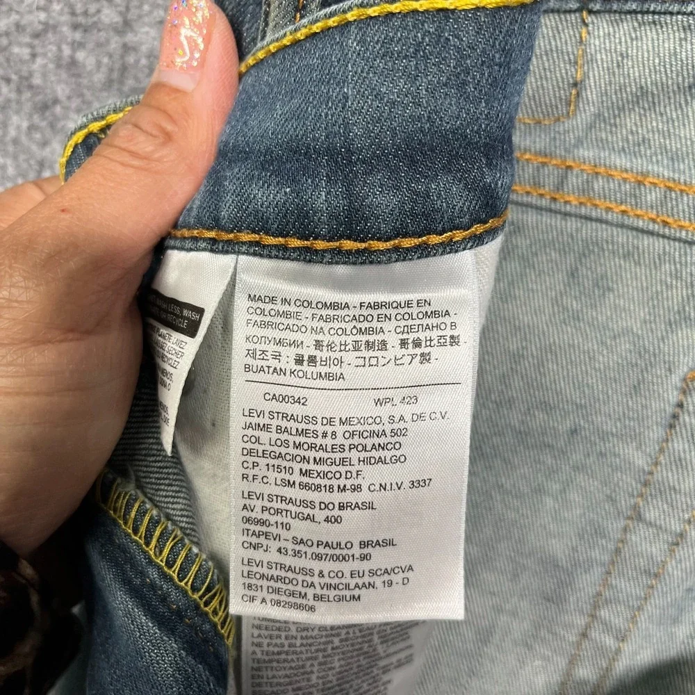 Levi's 511 Jeans Men's Blue Wash Denim Stretch Slim Straight Fit Zip Fly - 30x27